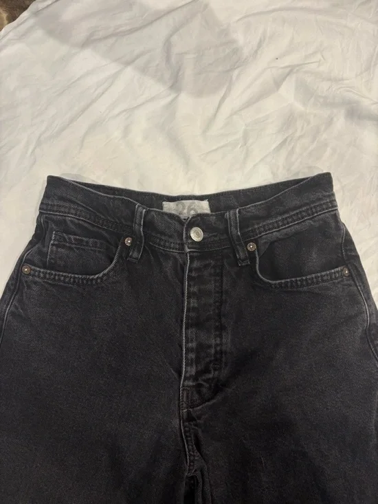 Free People Black Wide Leg Jeans - Picture 6 of 10